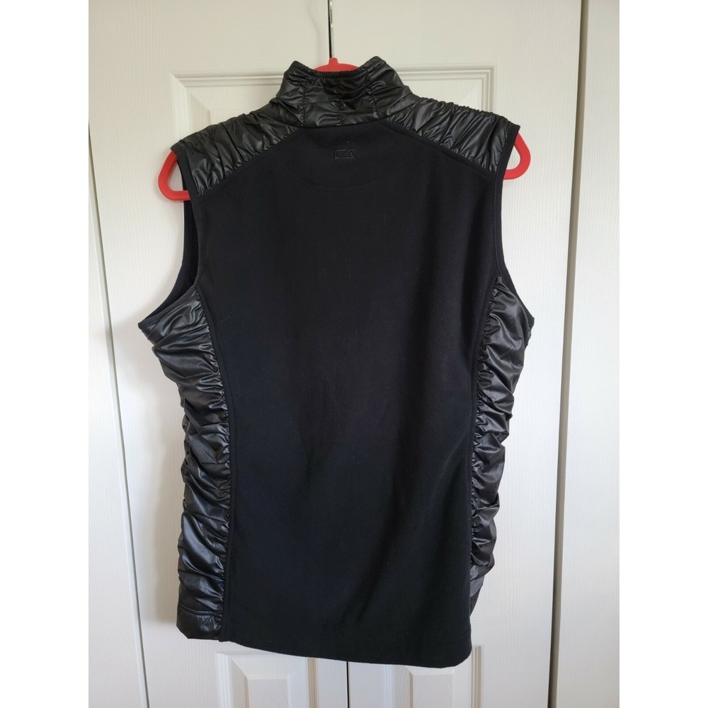Cutter & Buck L Black Unisex Hybrid Full Zip Puffer Fleece Vest NWT - Picture 7 of 12